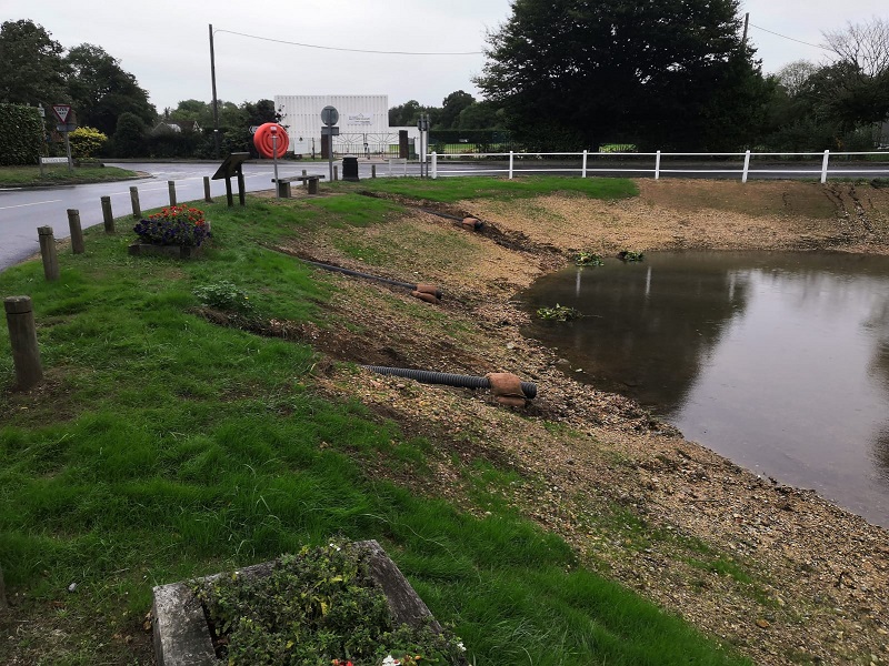 Hurst village pond drains